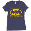 my superhero is barman Ladies Fitted T-Shirt