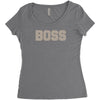 boss funny Women's Triblend Scoop T-shirt
