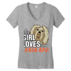 This Girl Loves Her Lhasa Apso Women's V-Neck T-Shirt