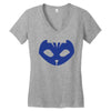 pj masks catboy symbol Women's V-Neck T-Shirt