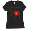 coffee lovers medical alert Ladies Fitted T-Shirt