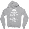 keep calm and game on Zipper Hoodie