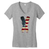 jake paul x american flag Women's V-Neck T-Shirt