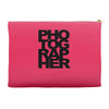 photographer camera photography modern text photos scrapbook geek t sh Accessory Pouches