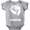 power to the people fist revolution Baby Onesie
