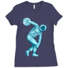 astronaut discus throwing Ladies Fitted T-Shirt