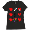ls lesbian full heart Ladies Fitted T-Shirt