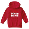 christmas dogs and paws Youth Hoodie