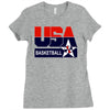 usa basketball logo Ladies Fitted T-Shirt