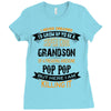 Super Cool Grandson Of A Freaking Awesome Pop Pop Ladies Fitted T-Shirt