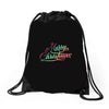 merry christmas Drawstring Bags