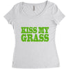 kiss my grass Women's Triblend Scoop T-shirt