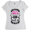 I Have a Pretty Wife I Also Have a Gun a Shovel and an Alibi Women's Triblend Scoop T-shirt