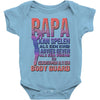 papa   body guard Baby Onesie