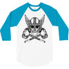 vikings head 3/4 Sleeve Shirt