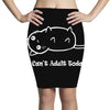 i can't adult today white logo Pencil Skirts