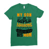 My Son Is Super Awesome His Mom Ladies Fitted T-Shirt