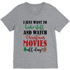 i just want to bake stuff and watch christmas movies all day V-Neck Tee