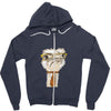 Deve kuşu Zipper Hoodie