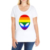 alien lgbt Ladies Curvy T-Shirt