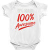 zero hair 100 awesome Baby Onesie