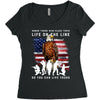 Honor Those Who Place Their Life On The Line Women's Triblend Scoop T-shirt