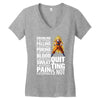 super saiyan quitting is not Women's V-Neck T-Shirt