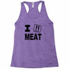 i eat meat Racerback Tank