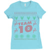 team 10 ugly christmas Ladies Fitted T-Shirt