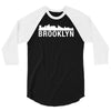 brooklyn city skyline silhouette 3/4 Sleeve Shirt