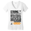 Strong Independent Motivated Virgo Women's V-Neck T-Shirt