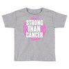 strong than cancer Toddler T-shirt