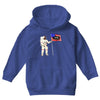 Astronaut Celebrating Independence  Day at 1776 Youth Hoodie