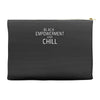 black empowerment and chill Accessory Pouches
