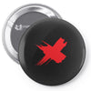 red x Pin-back button