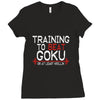 dragon ball z t shirt, train insaiyan t shirt training to beat goku dr Ladies Fitted T-Shirt
