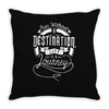 run without a destination Throw Pillow