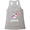 Born Unicorns-Born April Racerback Tank