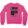 i wear emerald green for liver cancer awareness Crewneck Sweatshirt
