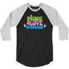 peace, love, massage 3/4 Sleeve Shirt