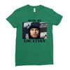 send me location khabib Ladies Fitted T-Shirt