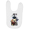 who loves pugs Baby Bibs