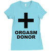 orgasm donor (2) Ladies Fitted T-Shirt