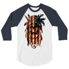 skull us flag 3/4 Sleeve Shirt