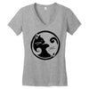 yinyang cats Women's V-Neck T-Shirt