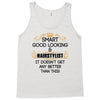 Smart Good Looking Hairstylist Doesnt Get Better Than Tank Top