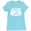 dj scratch men's Ladies Fitted T-Shirt