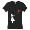 banksy style Women's V-Neck T-Shirt