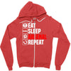 eat sleep arsenal Zipper Hoodie