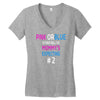 pink or blue mommy is expecting number 2 new Women's V-Neck T-Shirt